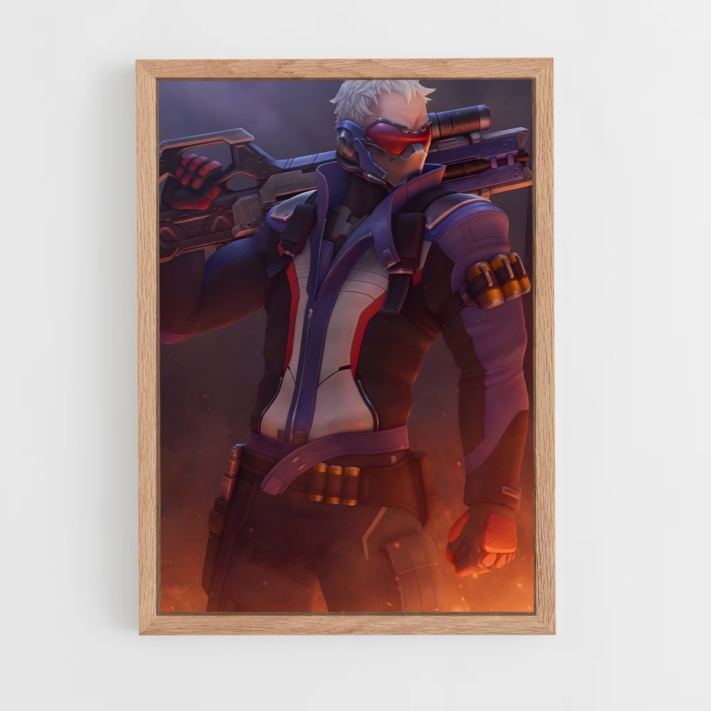 Poster Soldier in Action – affiche Overwatch (vue 4)